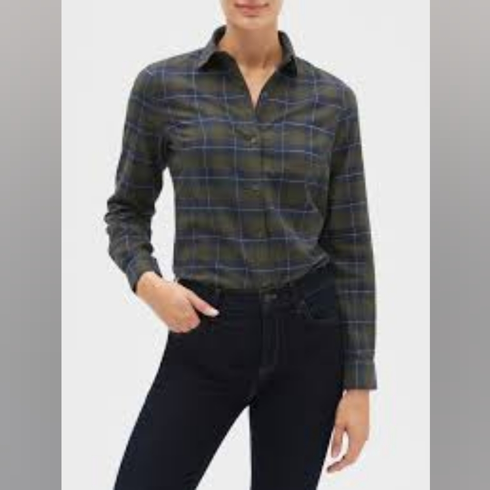 Banana Republic Factory Plaid Button-Down